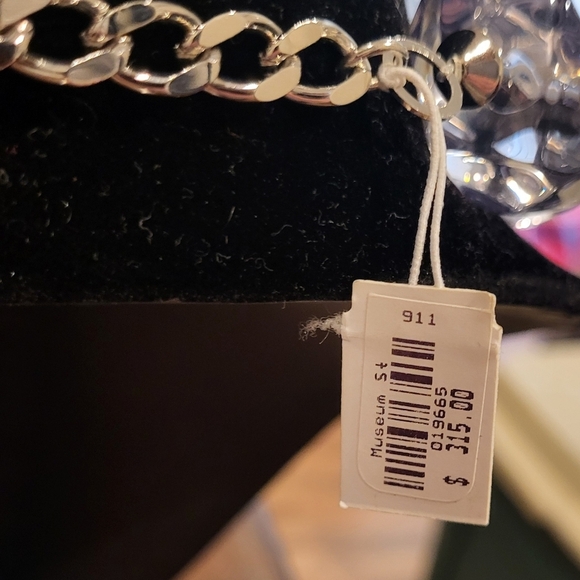 Rare Vintage PONO by Joan Goodman Ellington Choker Resin Necklace Silver & Smoke - Picture 3 of 6